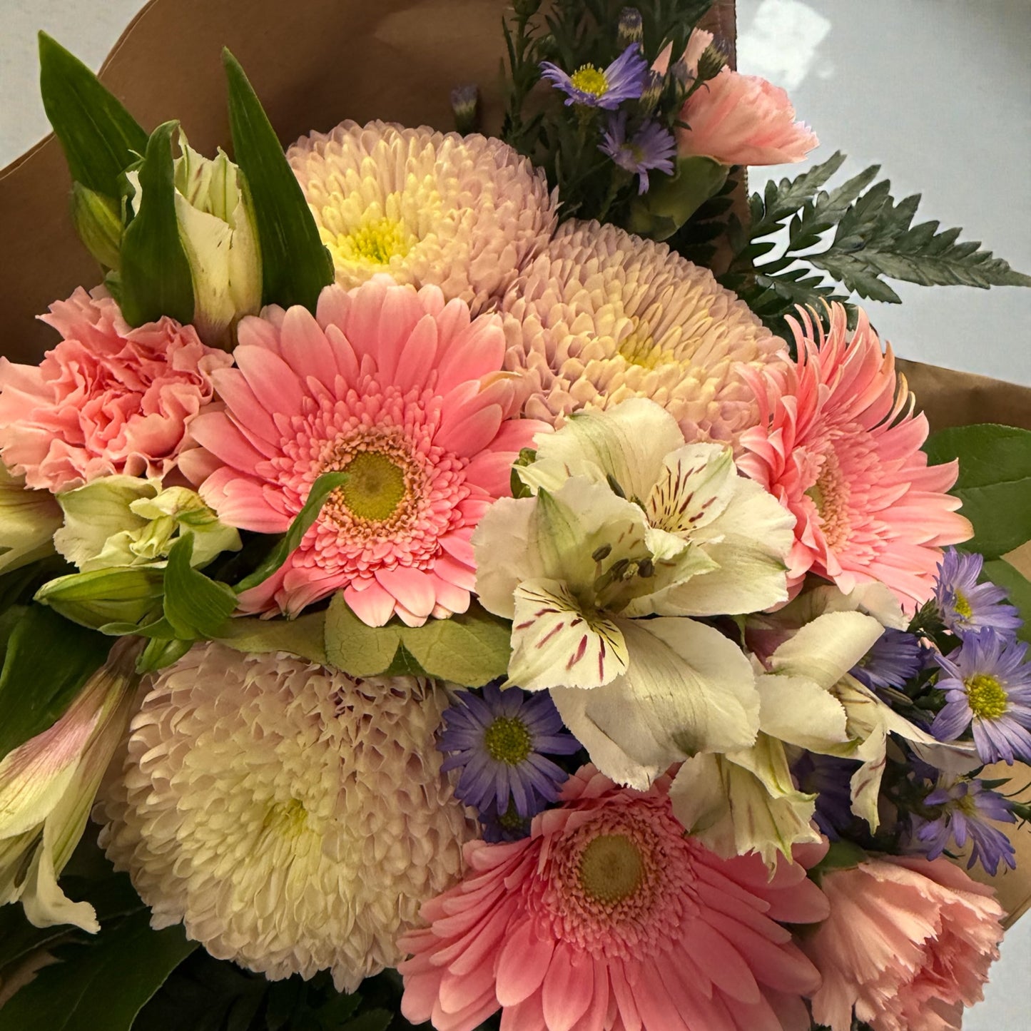 SP mixed floral hand tied bouquet